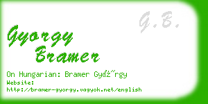 gyorgy bramer business card